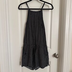 Old Navy Black and White Floral Romper, M